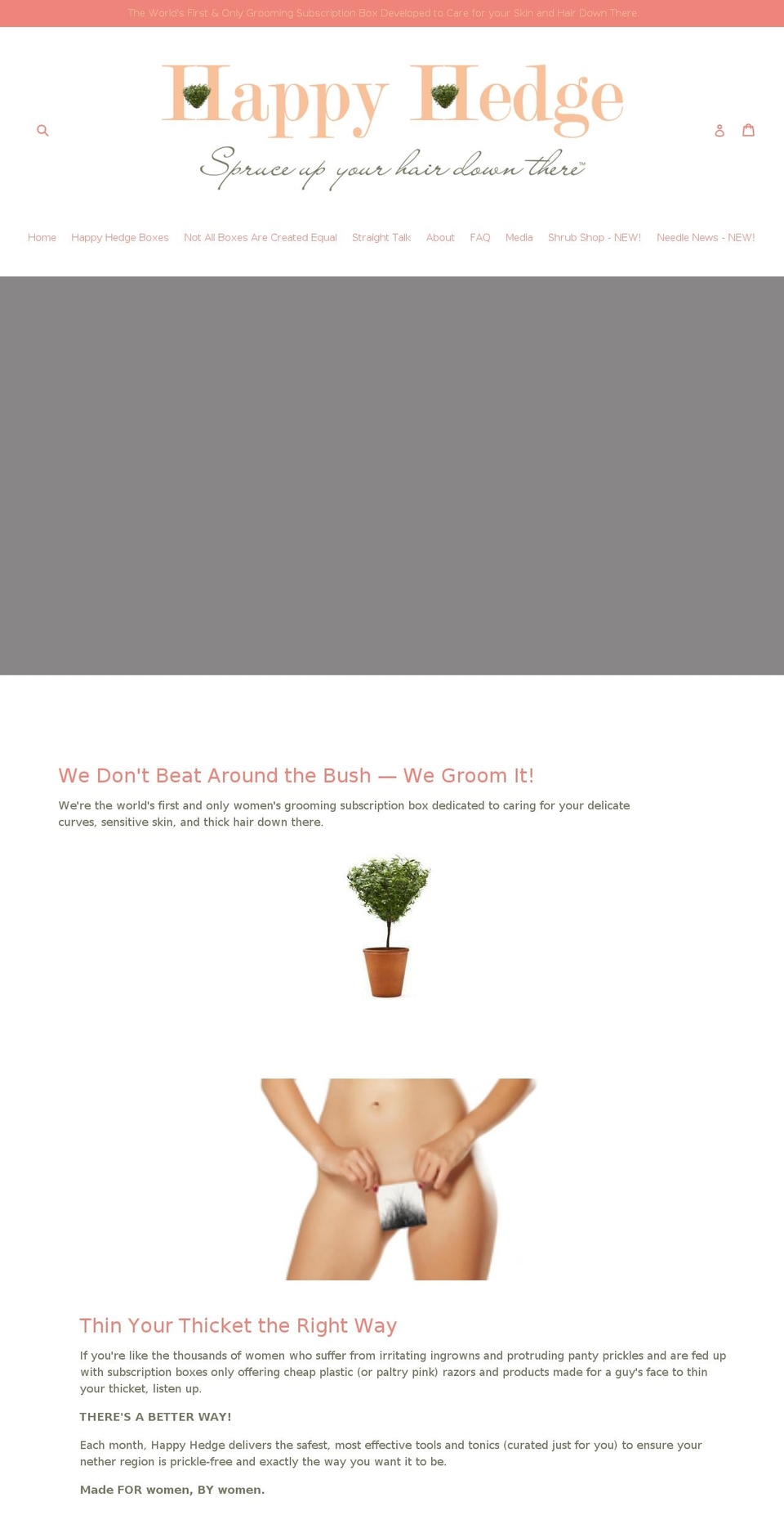 happyhedge.com shopify website screenshot