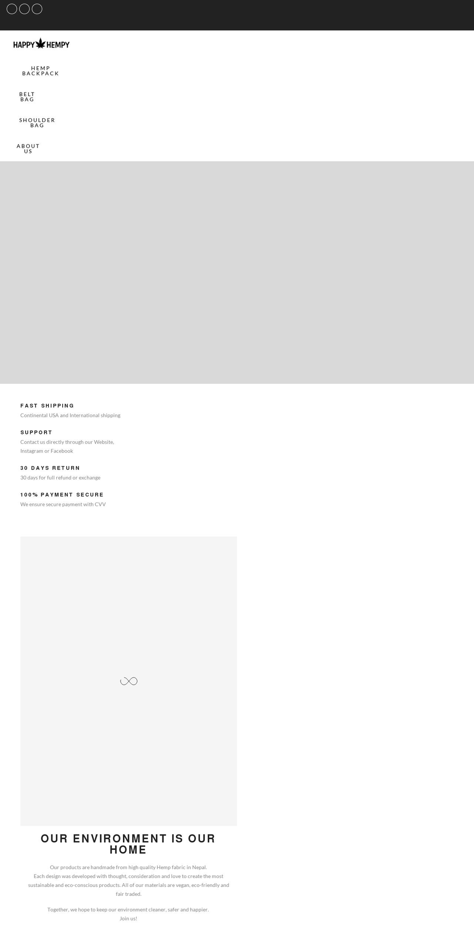 happyhempyusa.com shopify website screenshot