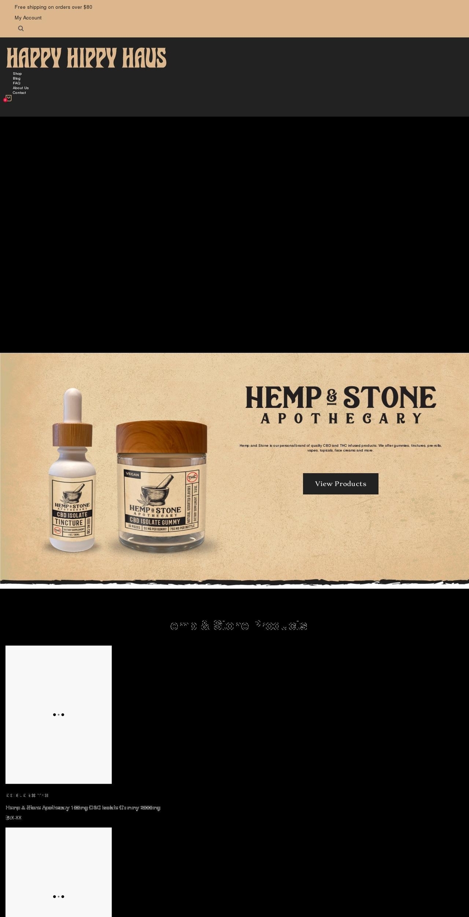 happyhippyhaus.com shopify website screenshot