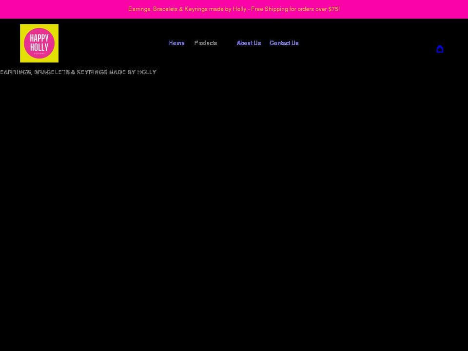 happyhollydesigns.com shopify website screenshot