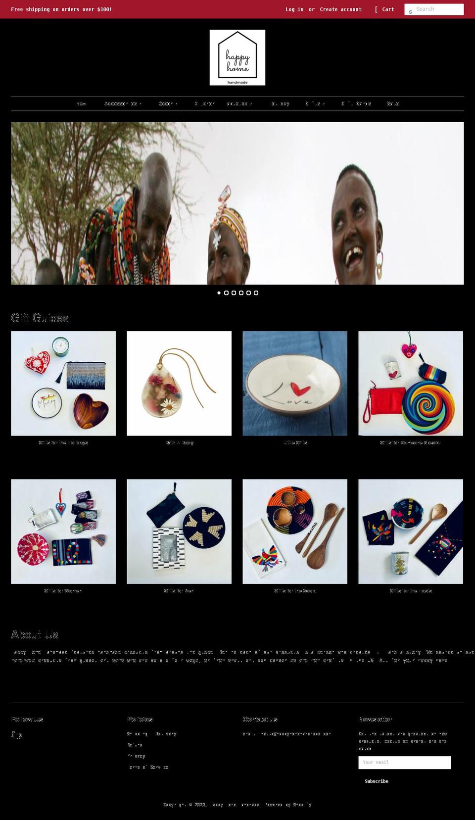 happyhomehandmade.com shopify website screenshot