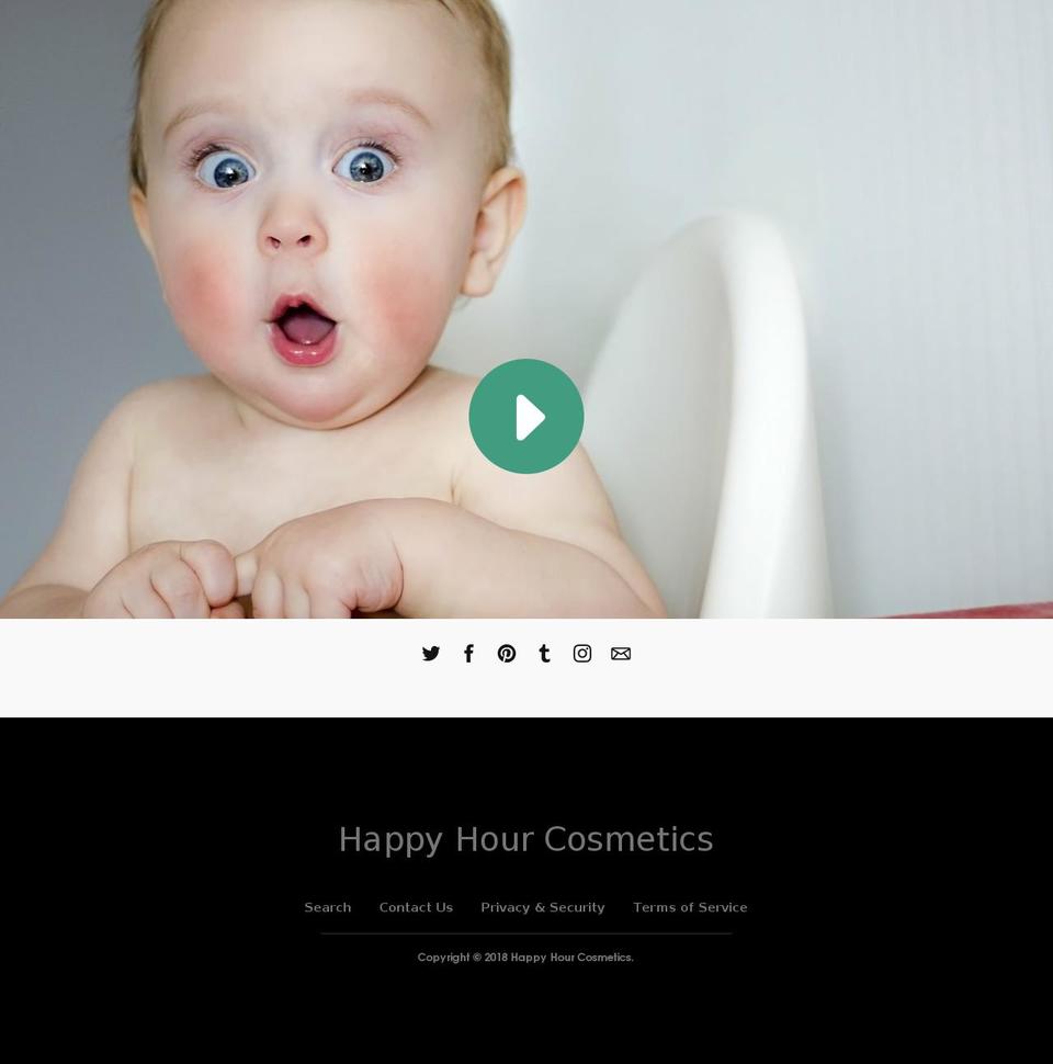 happyhourcosmetics.com — Shopify storefront screenshot
