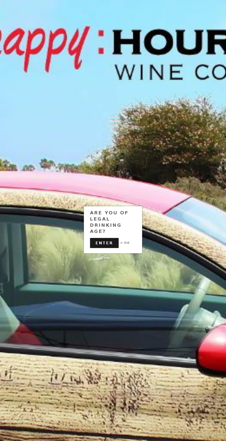happyhourwinery.com — Shopify storefront screenshot