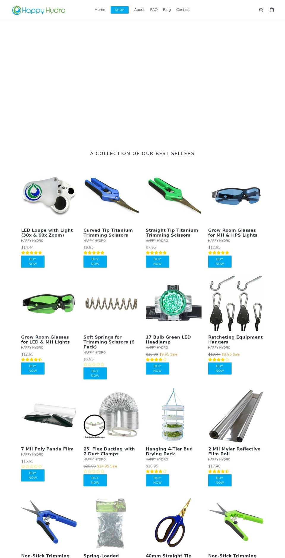 happyhydro.com shopify website screenshot