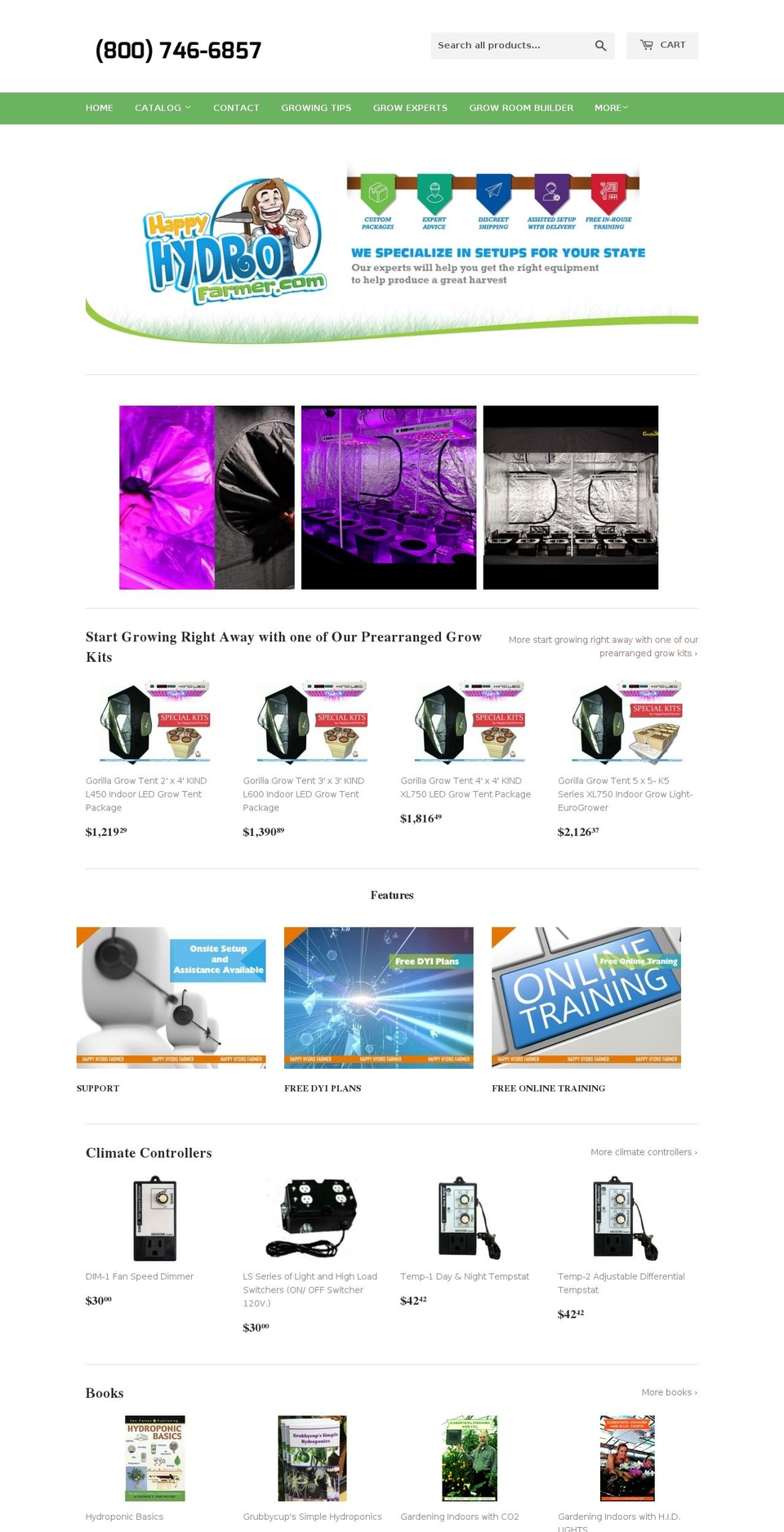 happyhydrofarmer.com — Shopify storefront screenshot