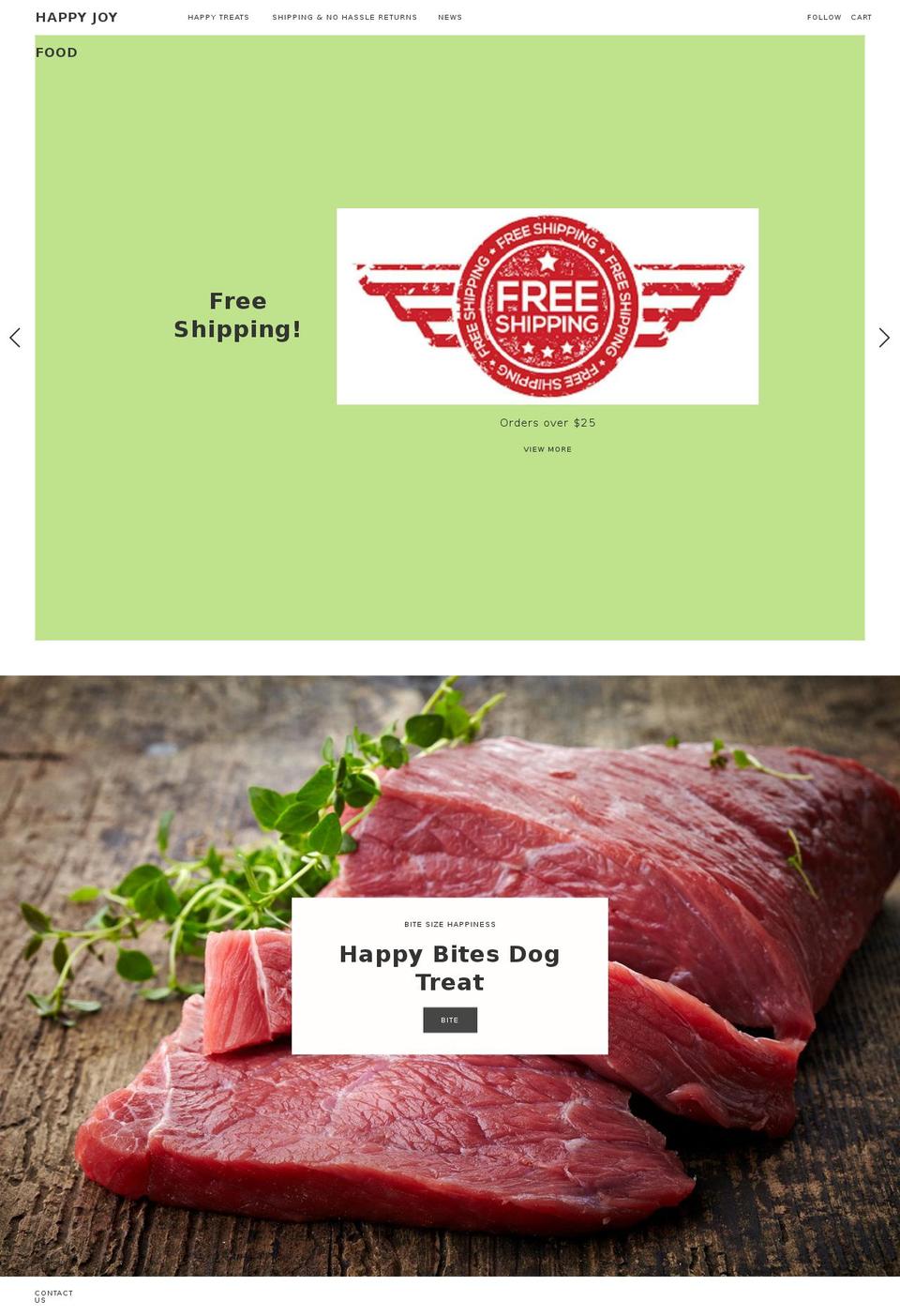 happyjoyfood.com — Shopify storefront screenshot