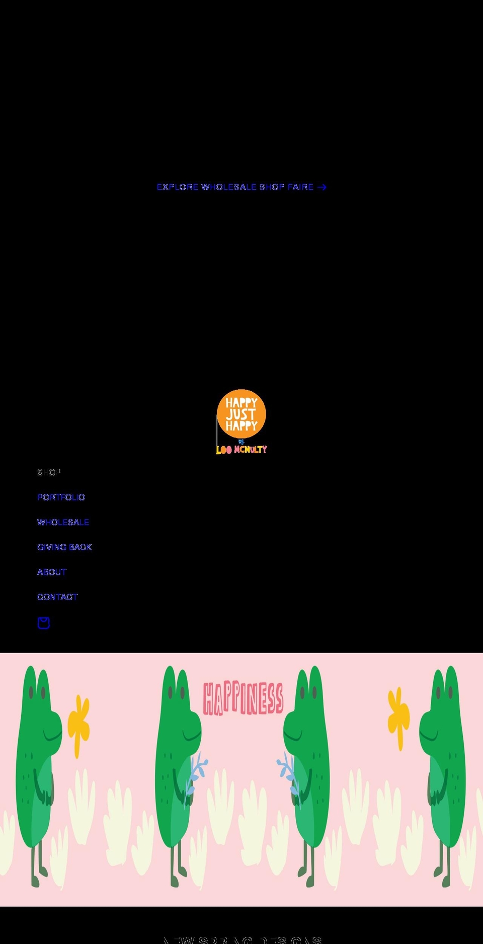 happyjusthappy.com shopify website screenshot