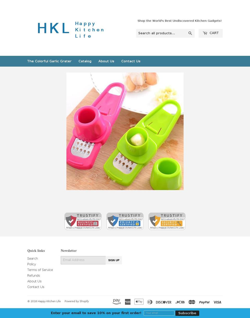 happykitchenlife.com — Shopify storefront screenshot