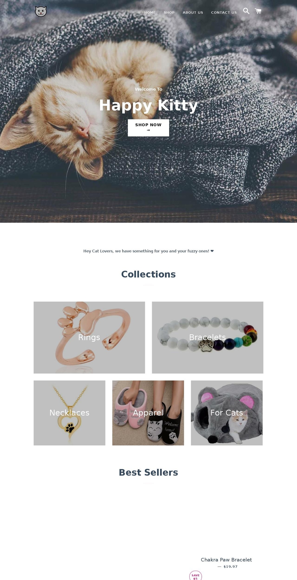 happykitty.co shopify website screenshot