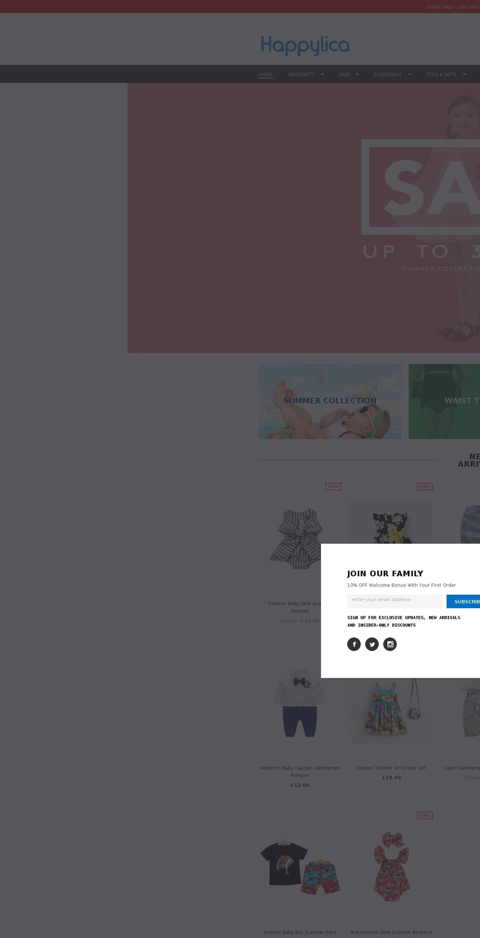 happylica.com shopify website screenshot