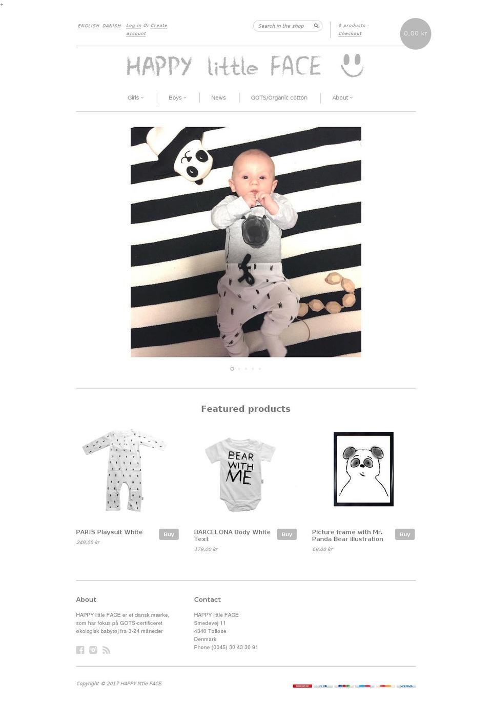 WEBSHOP Shopify theme site example happylittleface.com