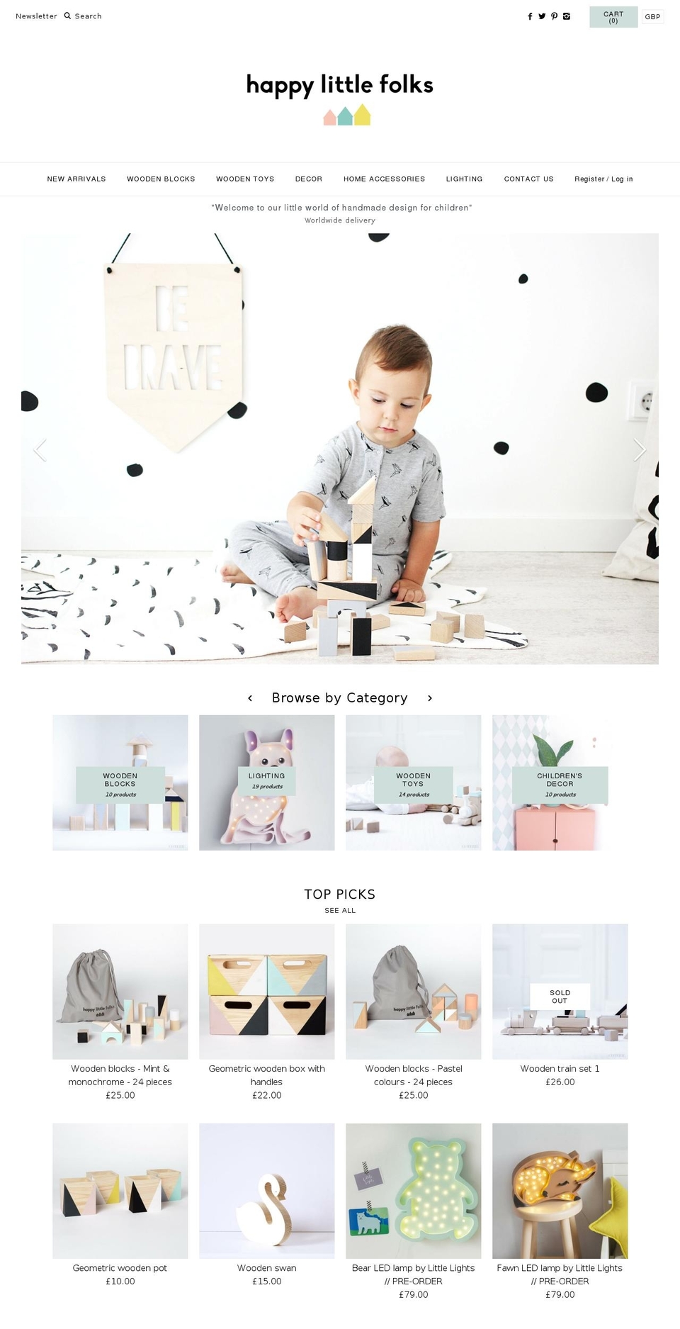 happylittlefolks.com shopify website screenshot