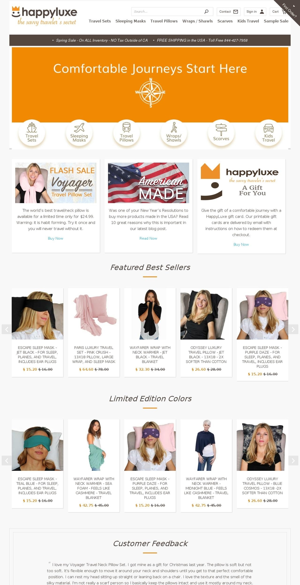 Impact Shopify theme site example happyluxe.com
