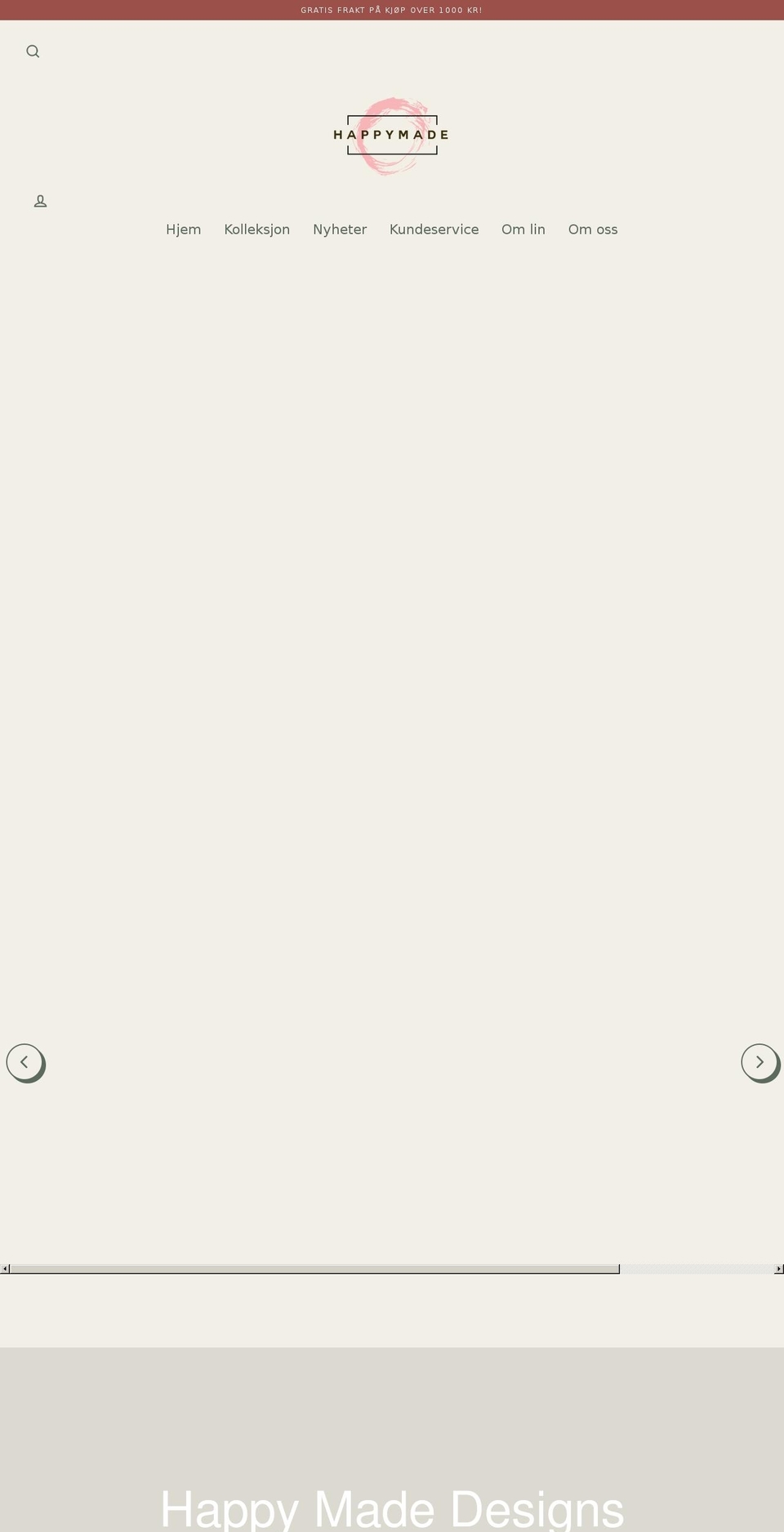 happymadedesign.com — Shopify storefront screenshot