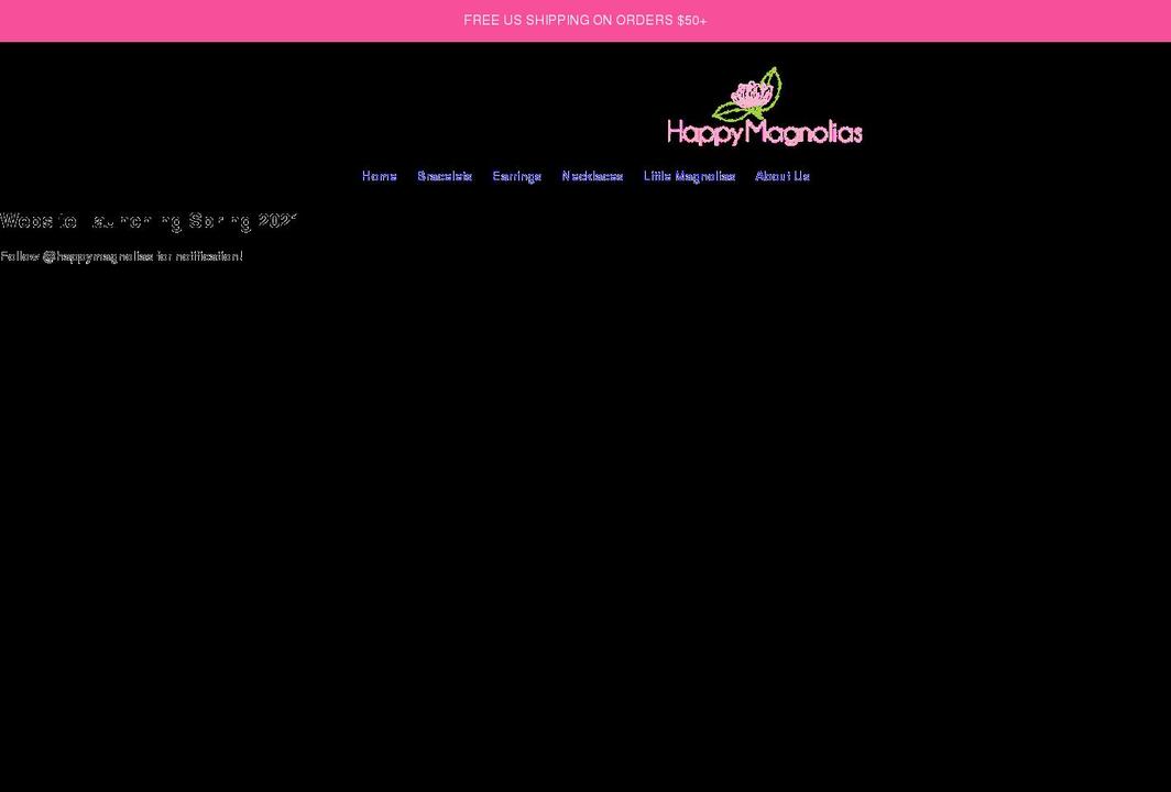 happymagnolias.com shopify website screenshot