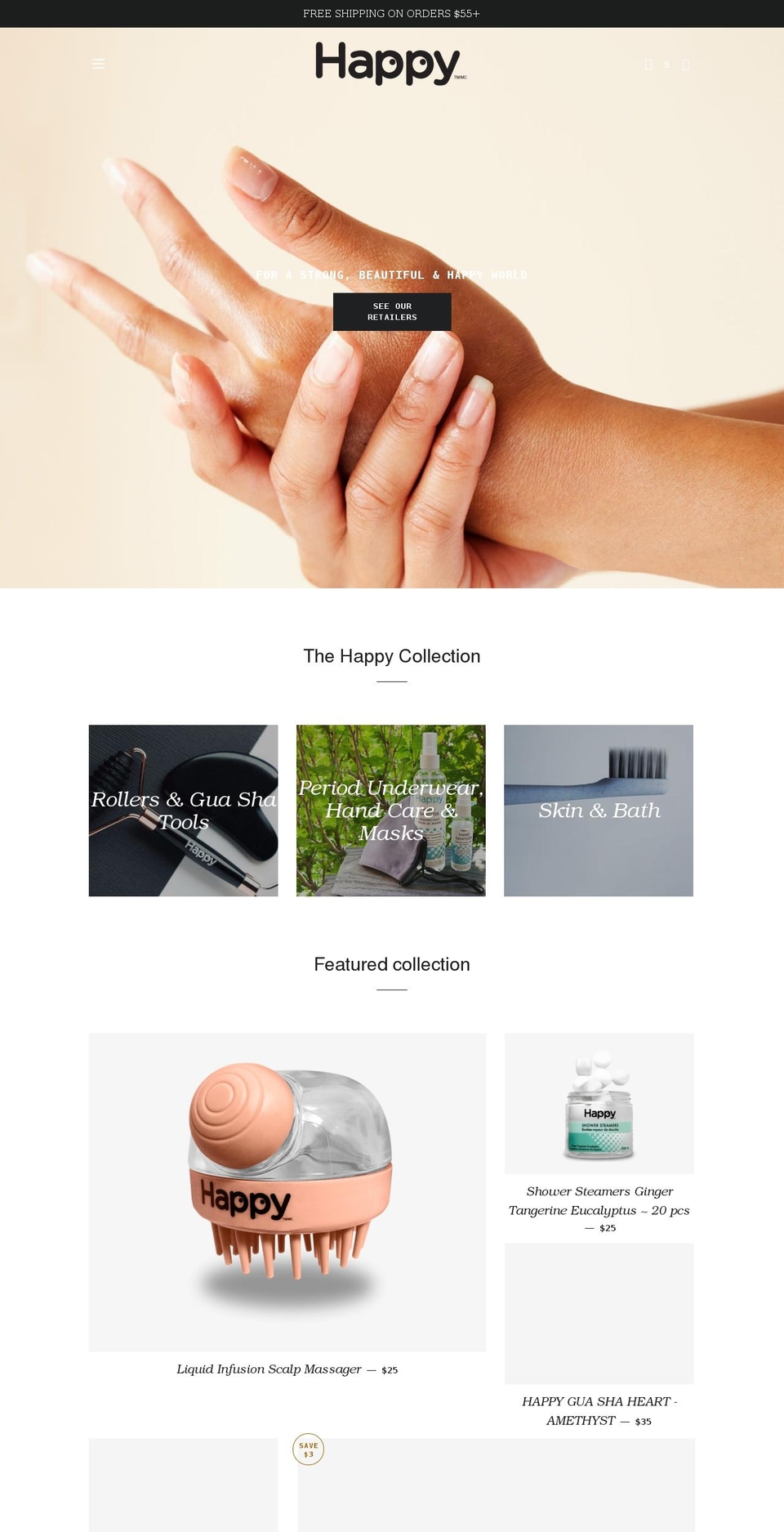 happynaturalproducts.com shopify website screenshot