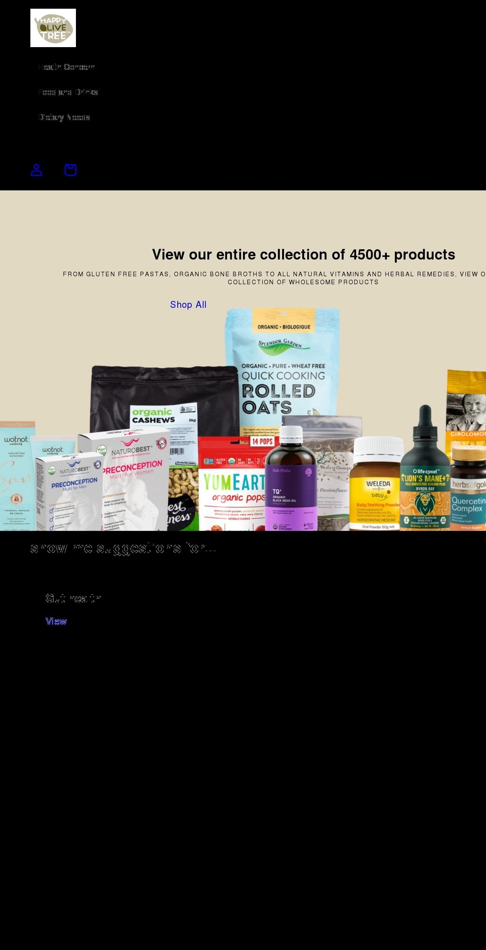 happyolivetree.com.au shopify website screenshot