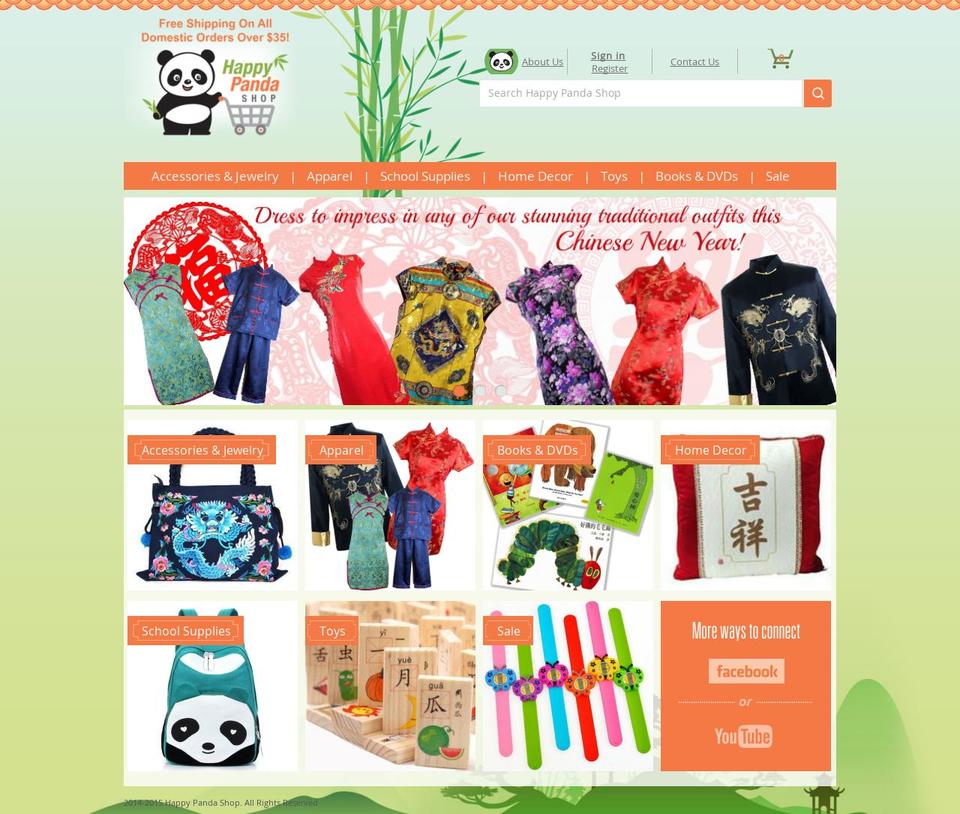 happypandashop.com shopify website screenshot