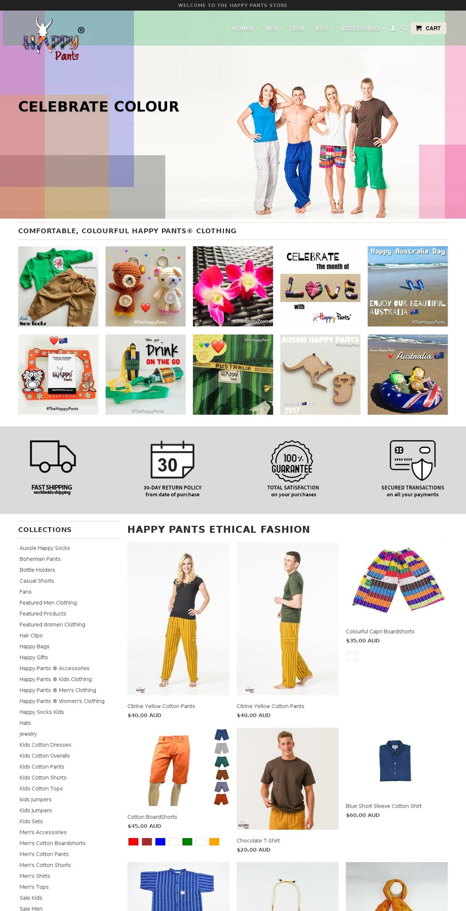 happypants.co shopify website screenshot