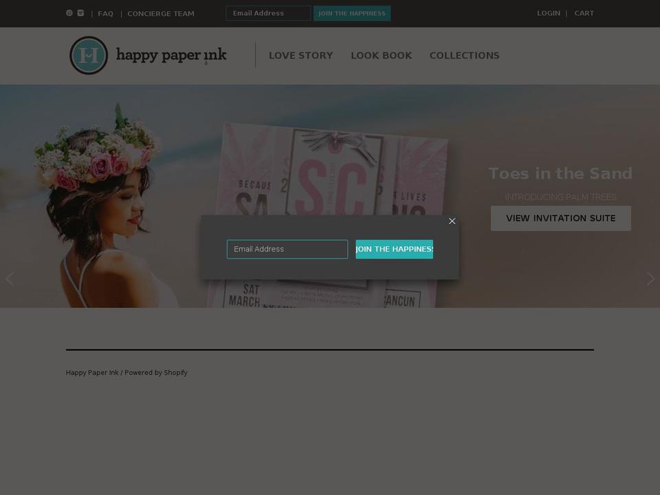 happypaper.ink shopify website screenshot