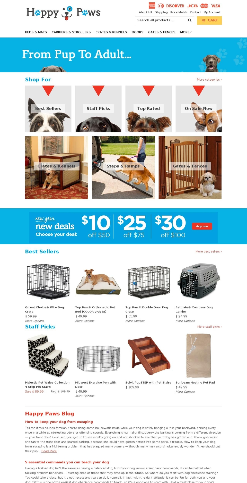 happypawsdsl.com shopify website screenshot