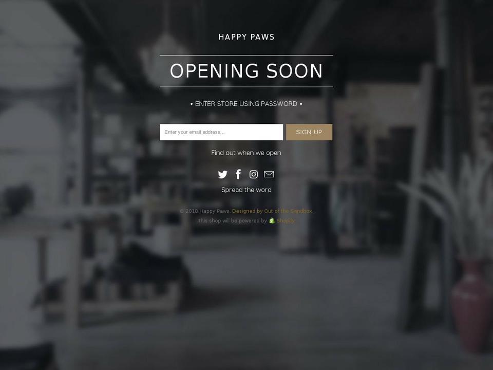 happypawsonline.com — Shopify storefront screenshot