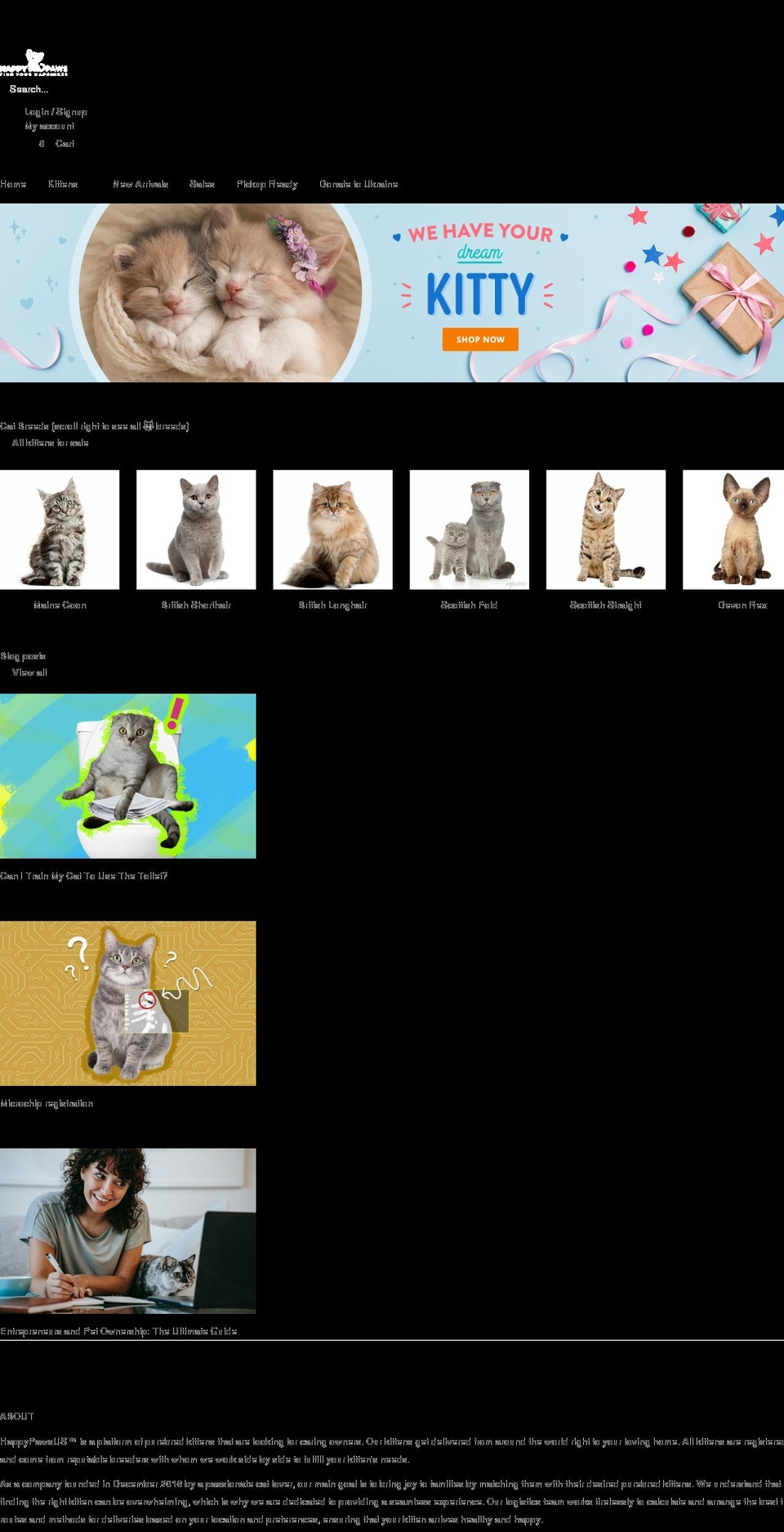 happypawsus.com shopify website screenshot