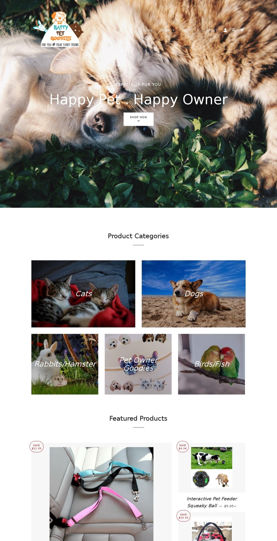 happypetgoodies.com — Shopify storefront screenshot