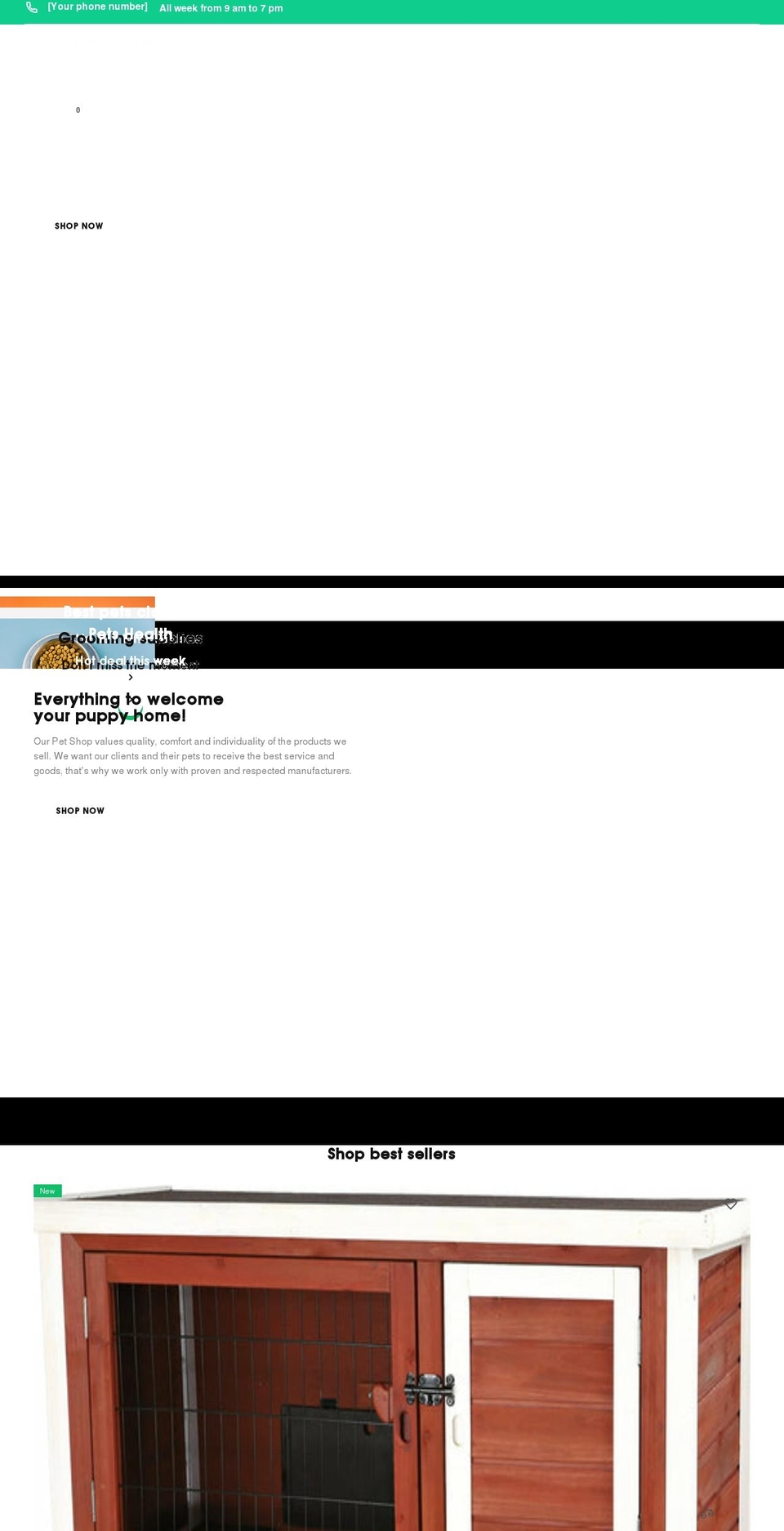 happypetshappyhomes.com shopify website screenshot