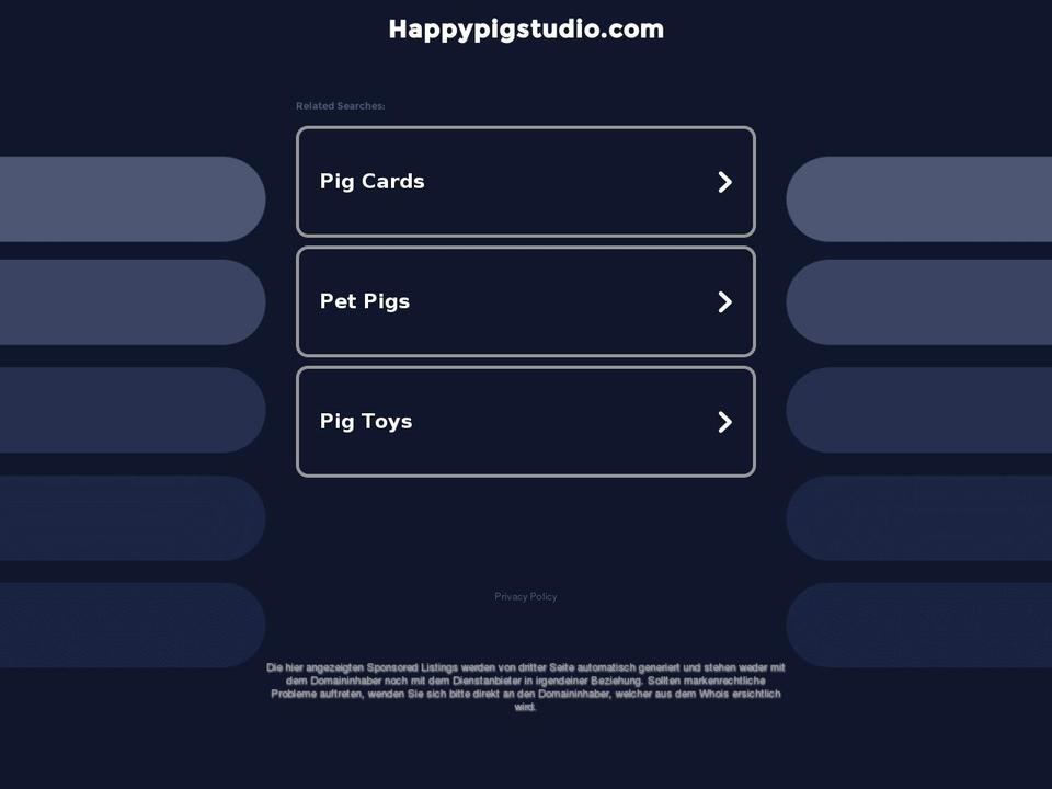 happypigstudio.com shopify website screenshot