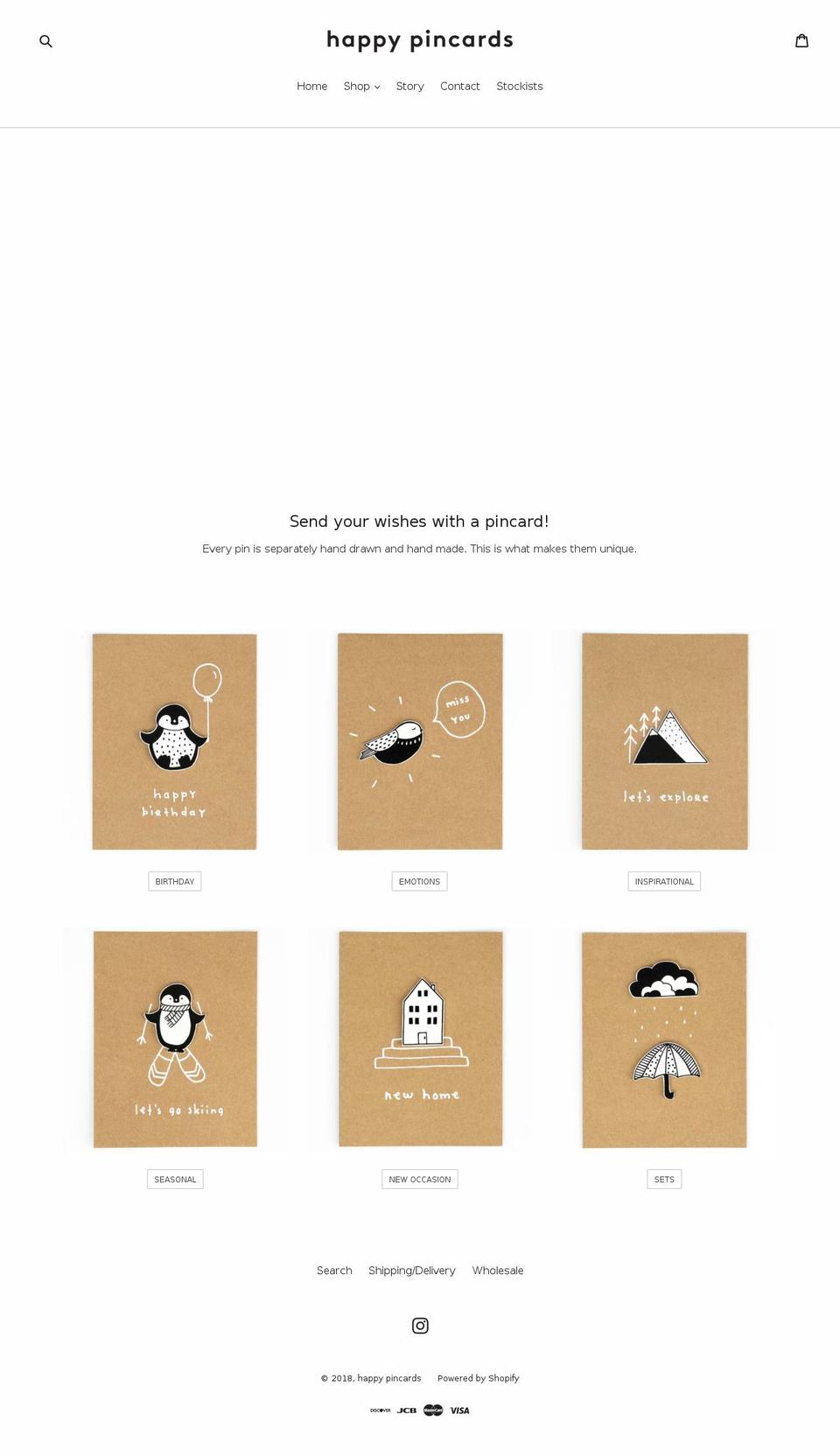 happypincards.com — Shopify storefront screenshot