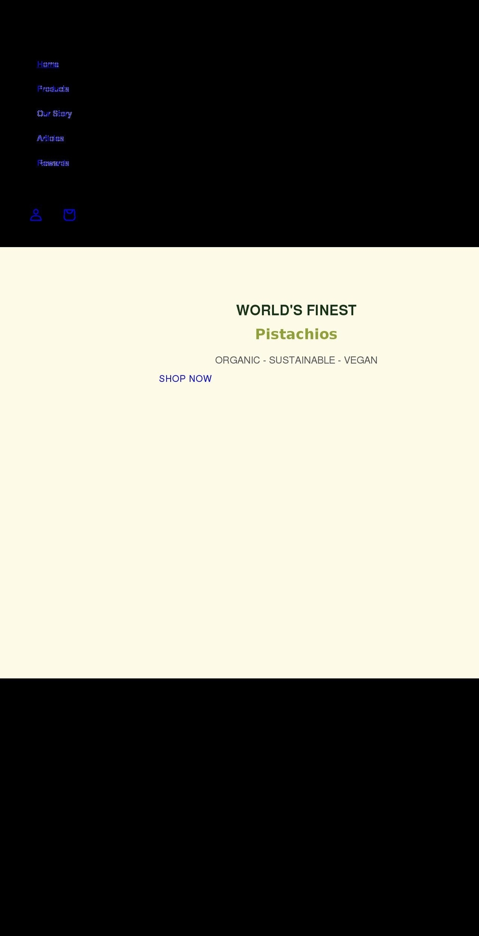 happypistachio.com shopify website screenshot