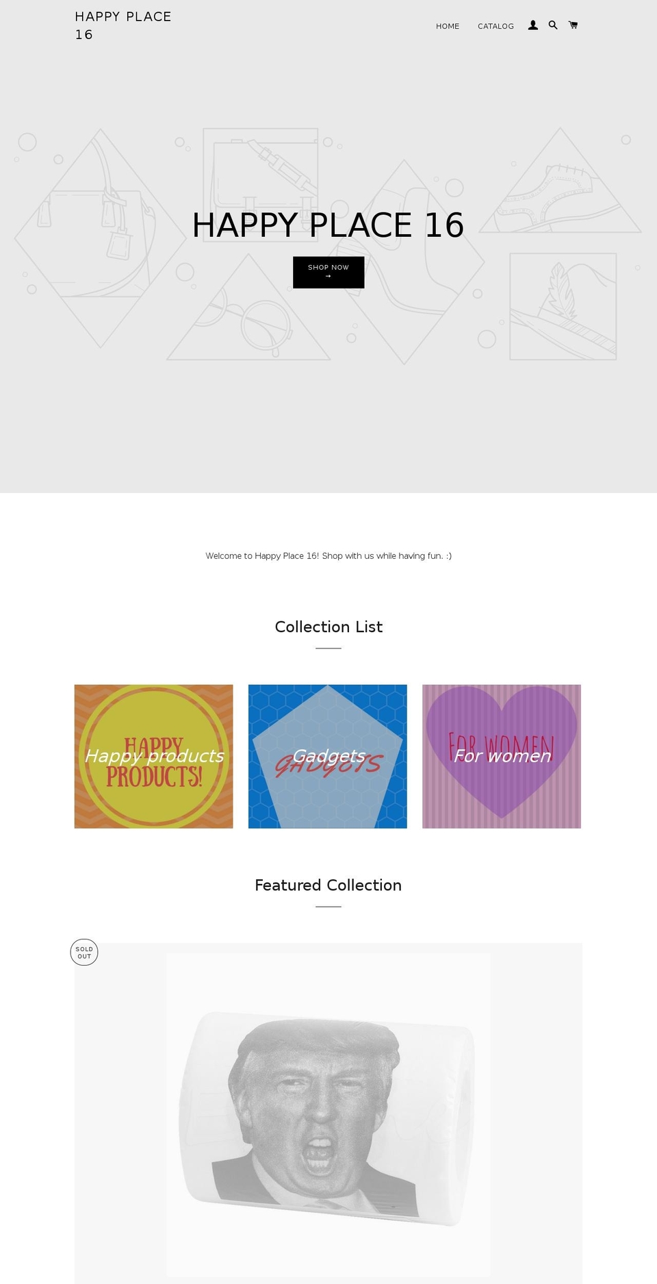 happyplace16.com — Shopify storefront screenshot
