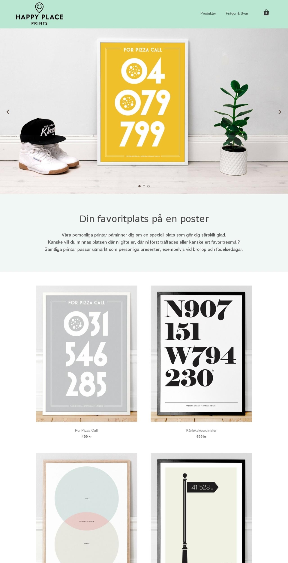 happyplaceprints.com shopify website screenshot