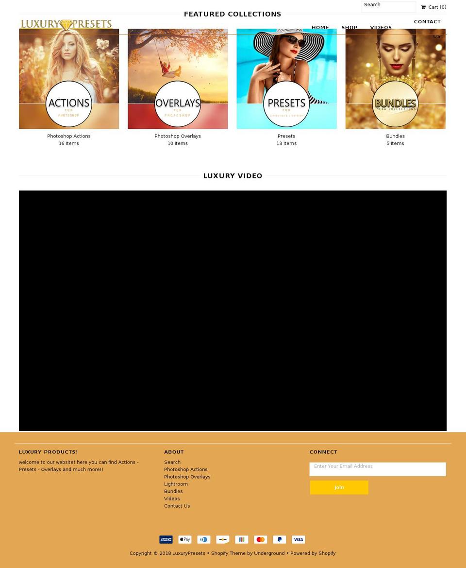 happypresets.com — Shopify storefront screenshot