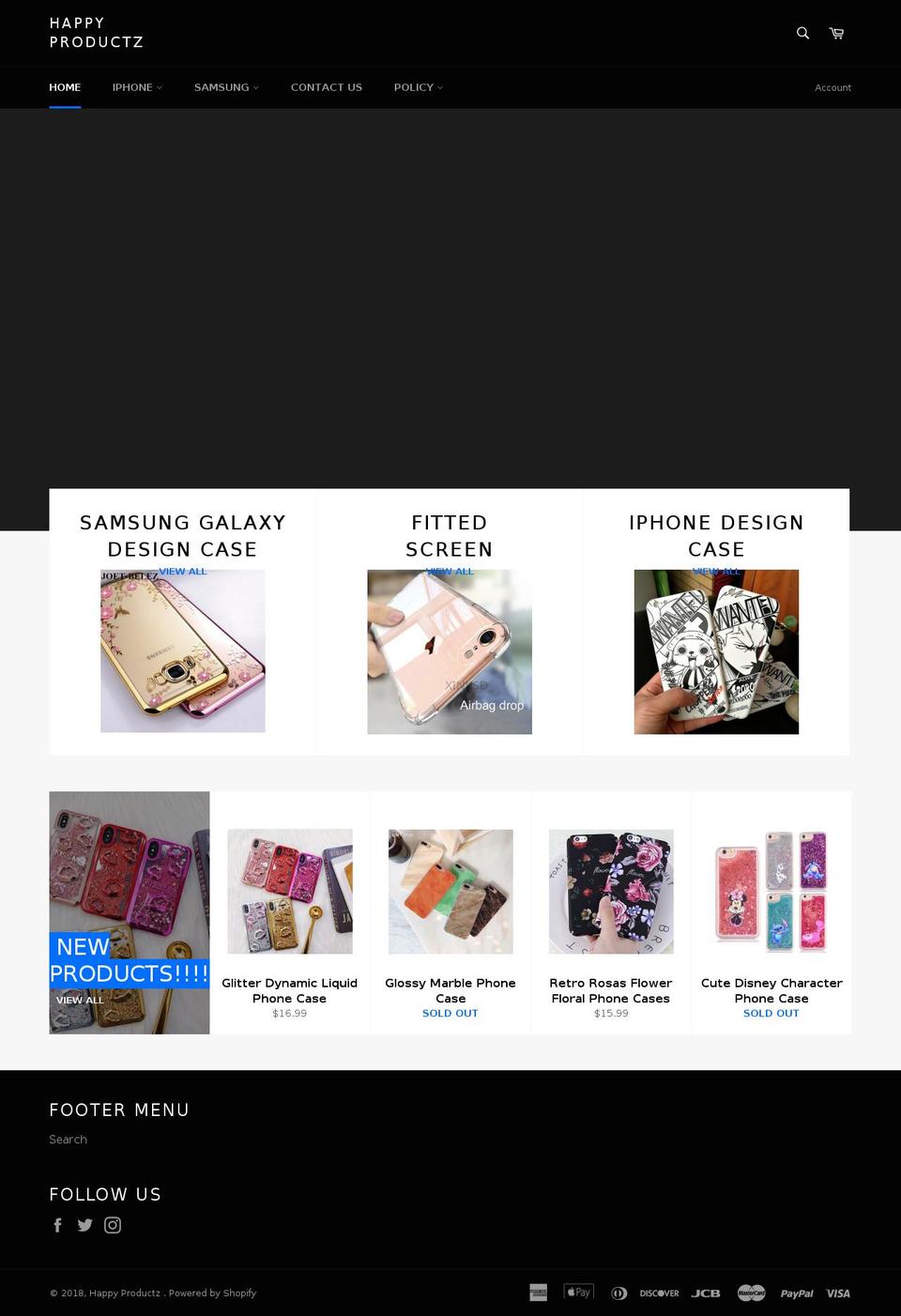 happyproductz.com — Shopify storefront screenshot