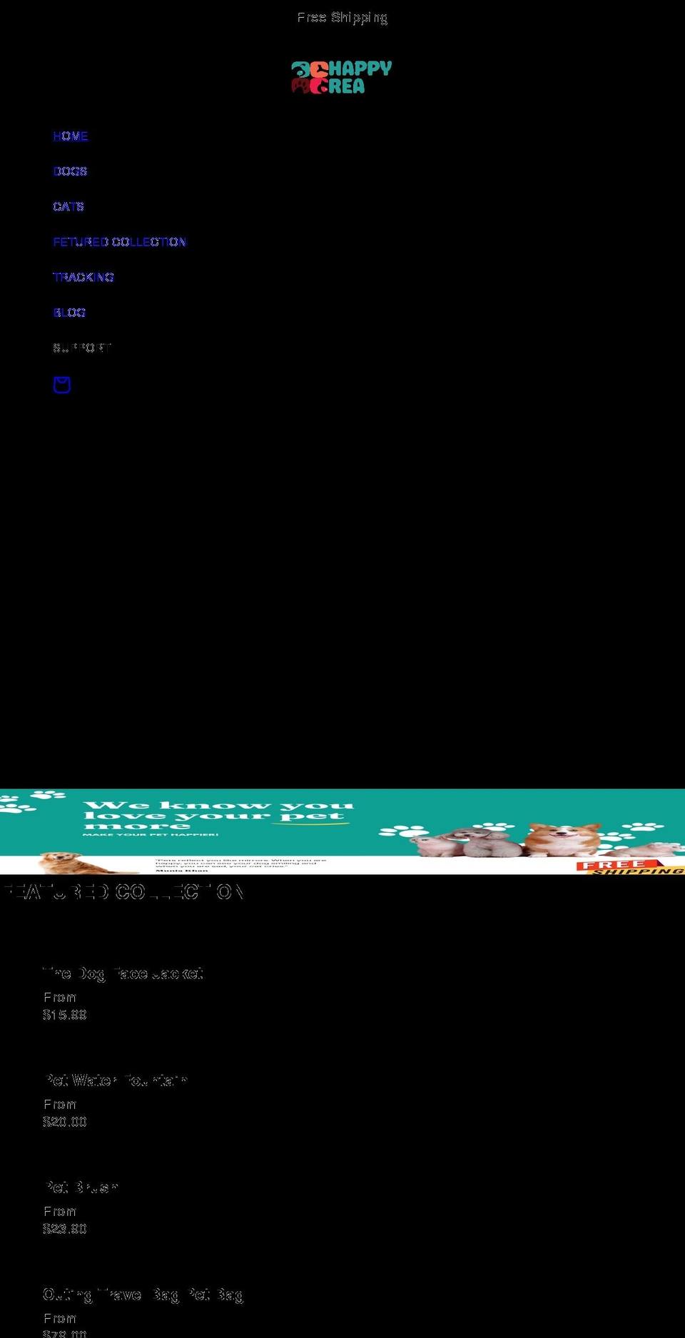 happyrea.com shopify website screenshot