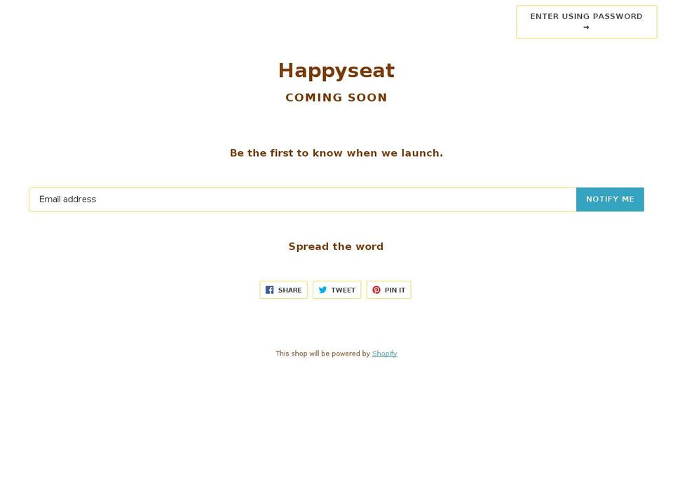 happyseatbaby.com — Shopify storefront screenshot