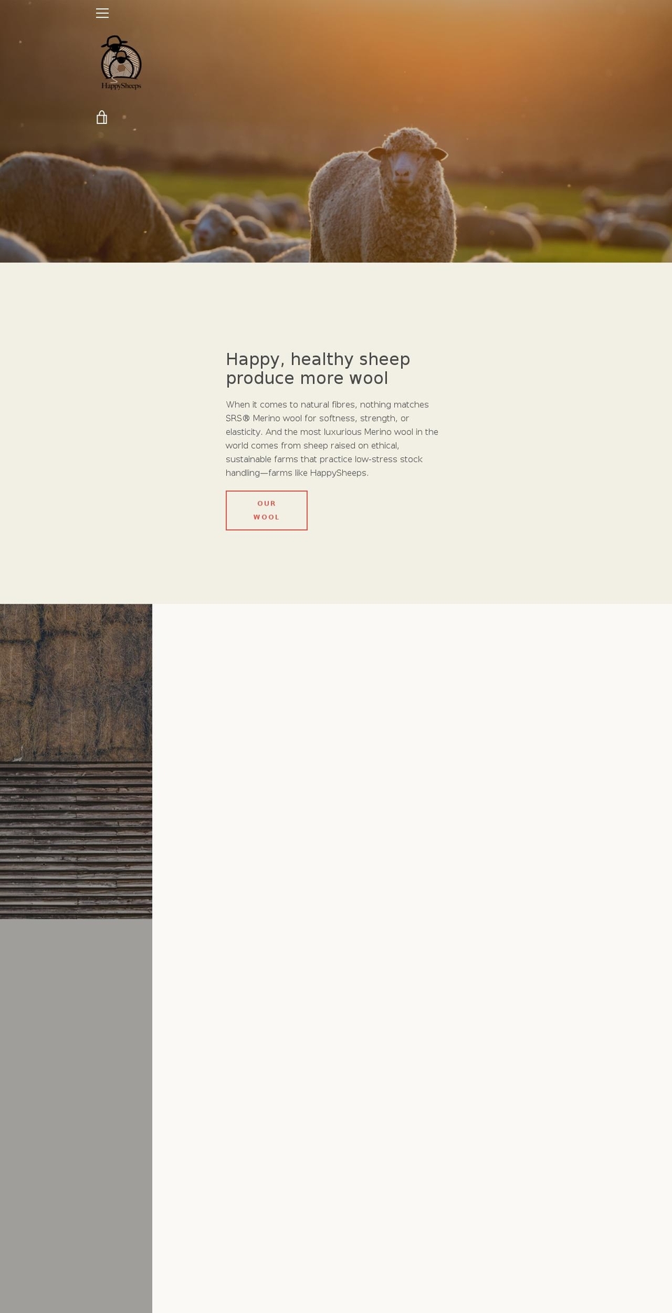 happysheeps.com shopify website screenshot