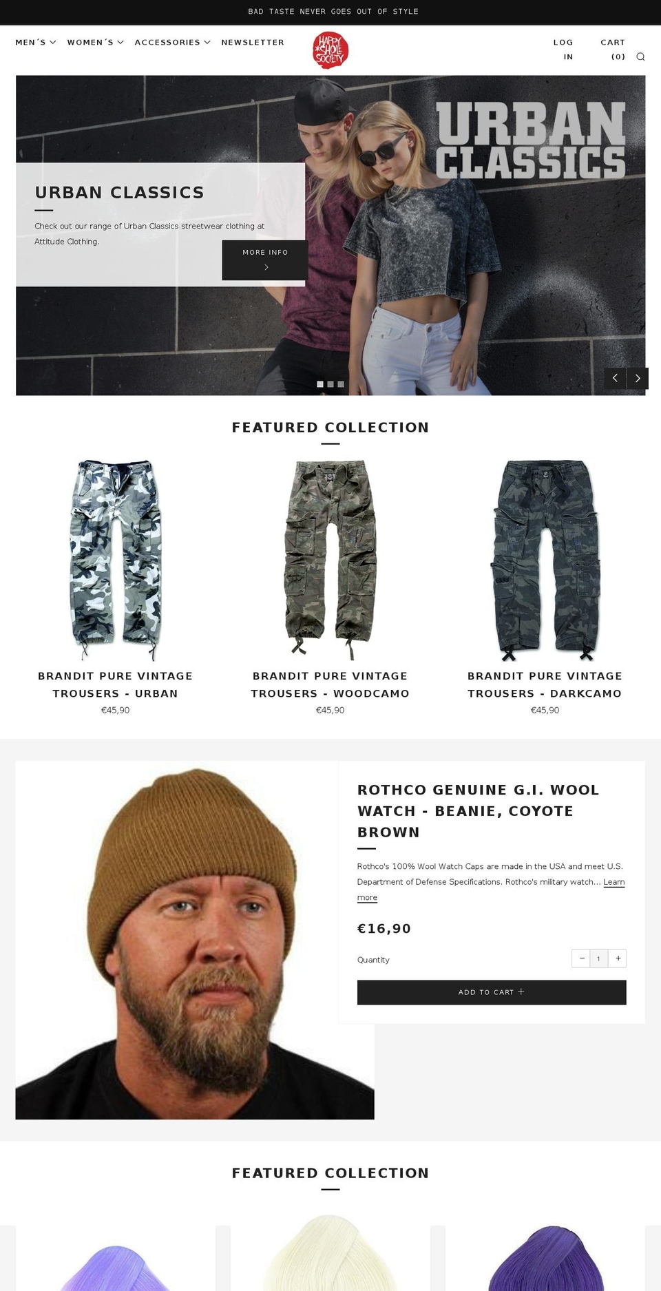 happysholesociety.com — Shopify storefront screenshot