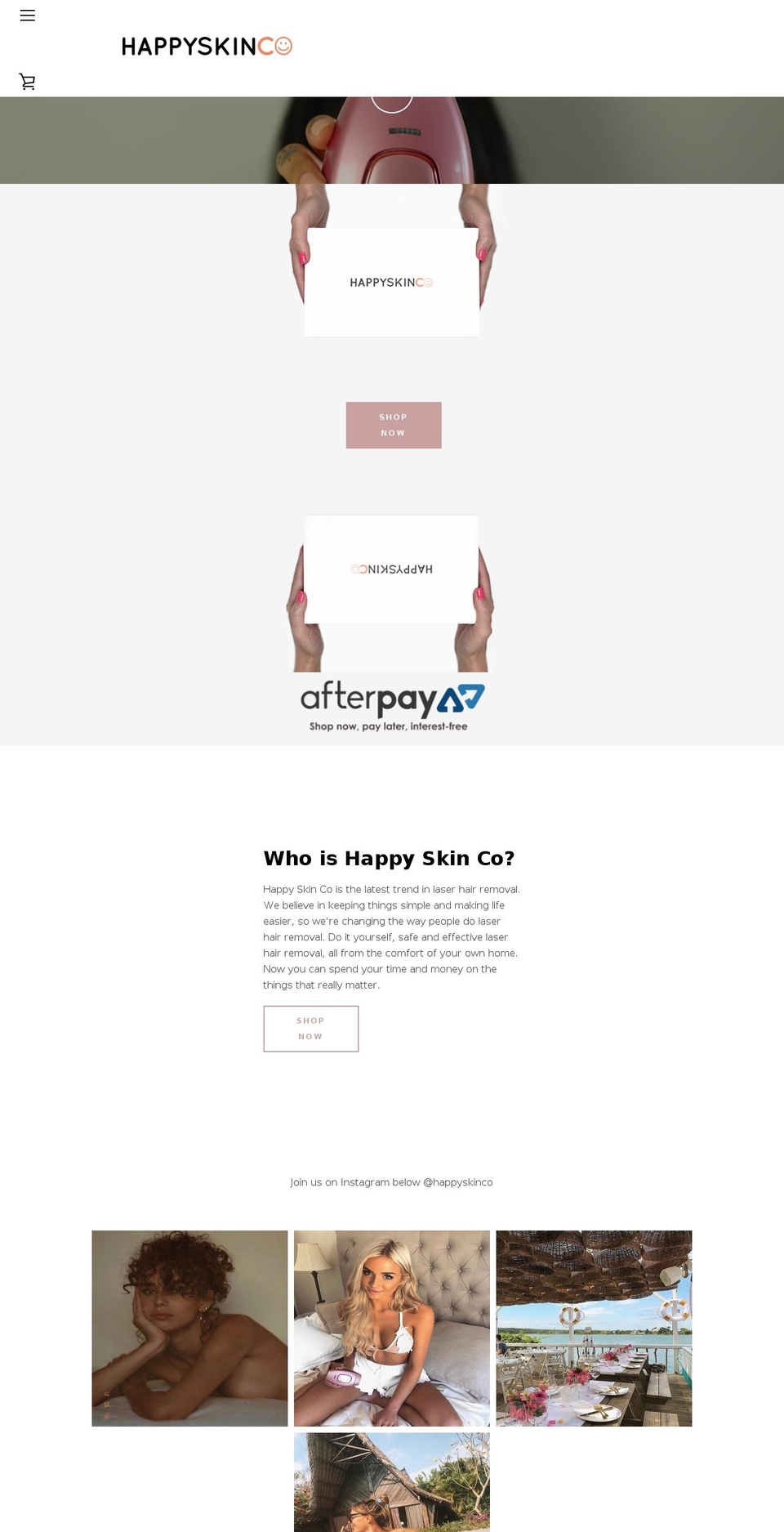 happyskinco.com shopify website screenshot