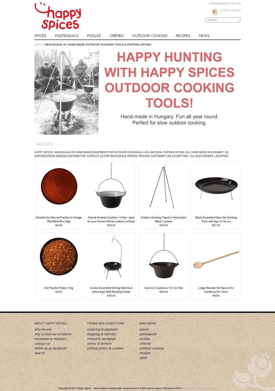 happyspices.com shopify website screenshot
