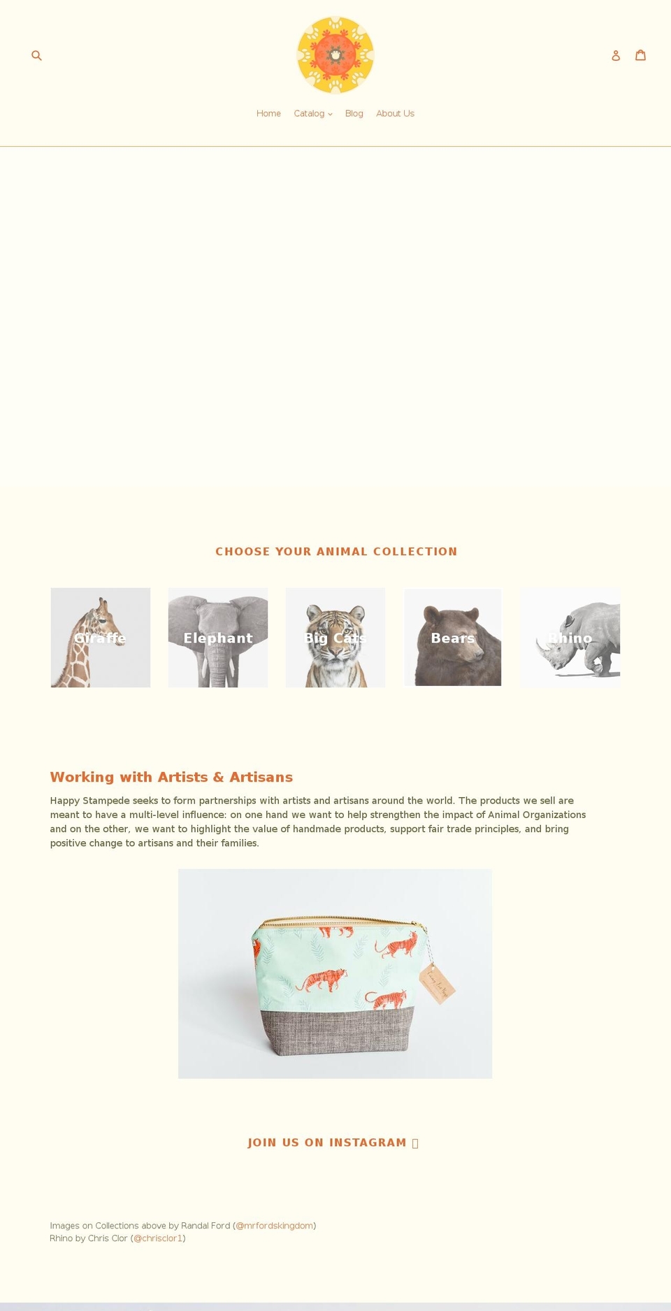 happystampede.com — Shopify storefront screenshot