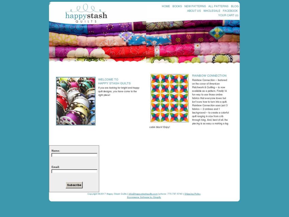 slate Shopify theme site example happystashquilts.com