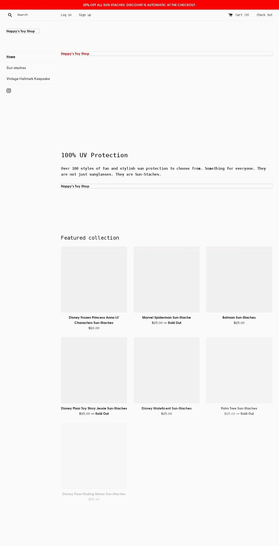 happystoyshop.com shopify website screenshot