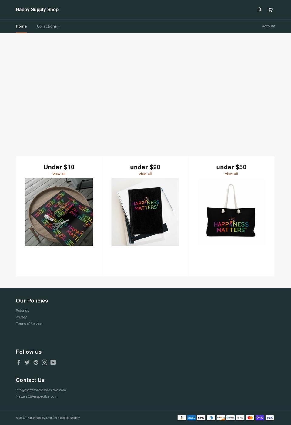 happysupplyshop.com shopify website screenshot