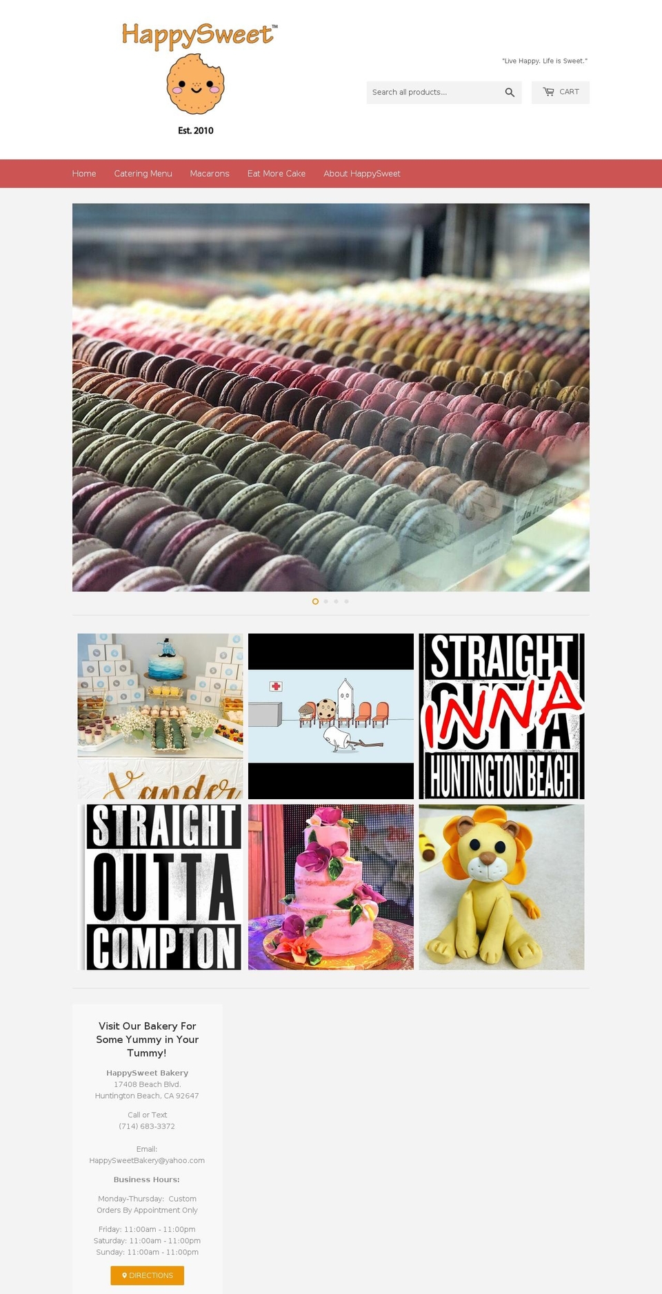 happysweetbakery.com shopify website screenshot