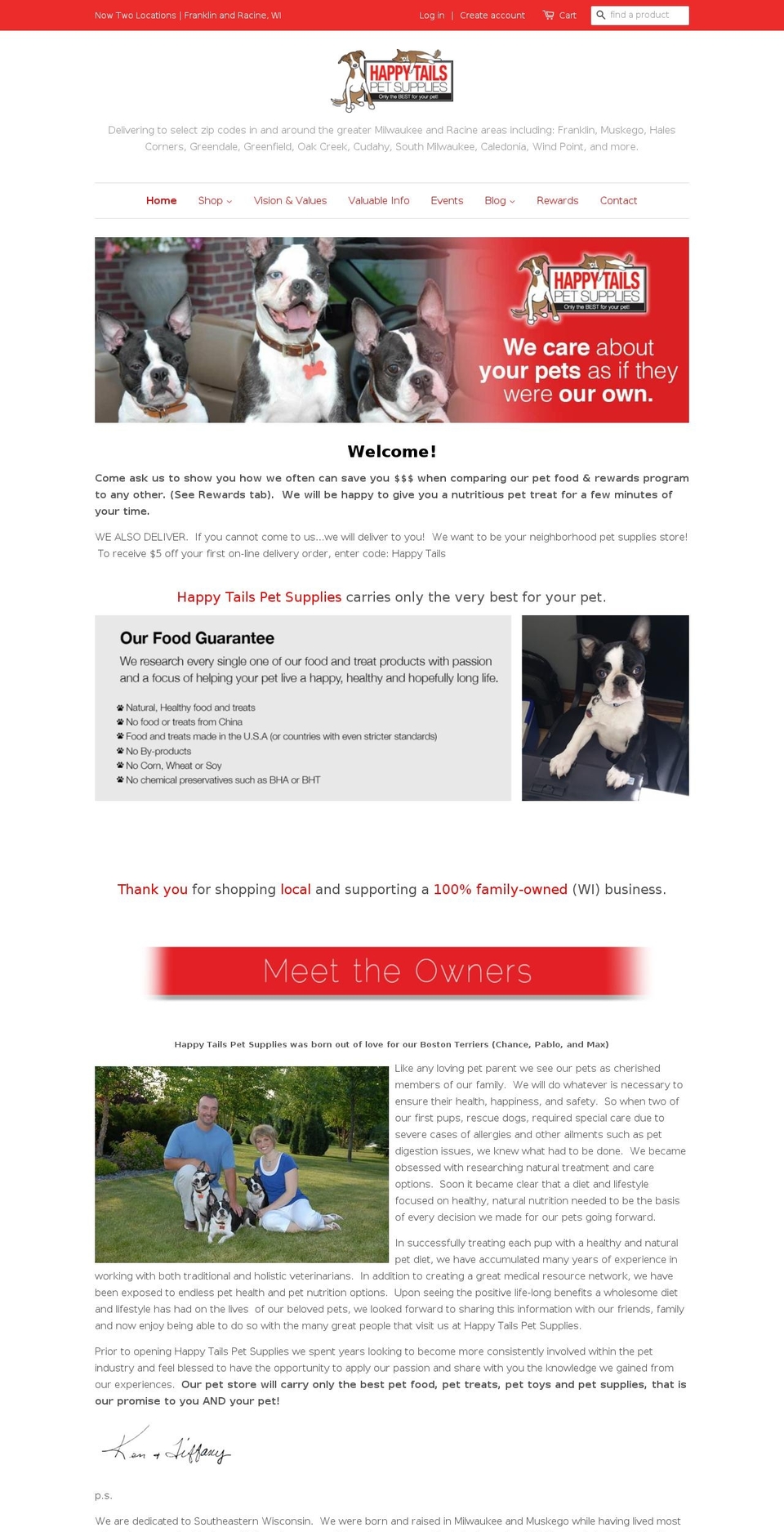 happytailspetsupplies.com — Shopify store on .com