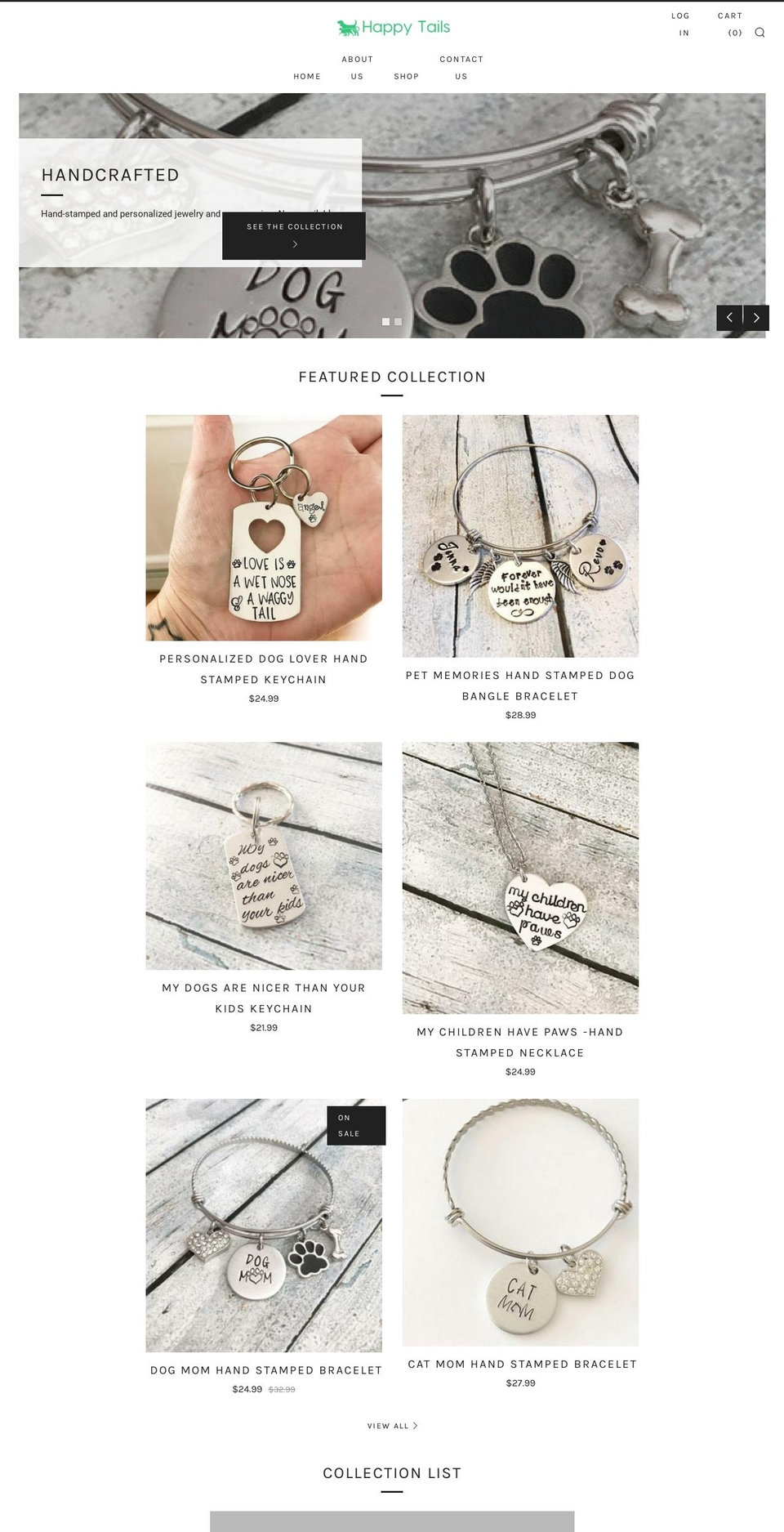 happytailsstore.com shopify website screenshot