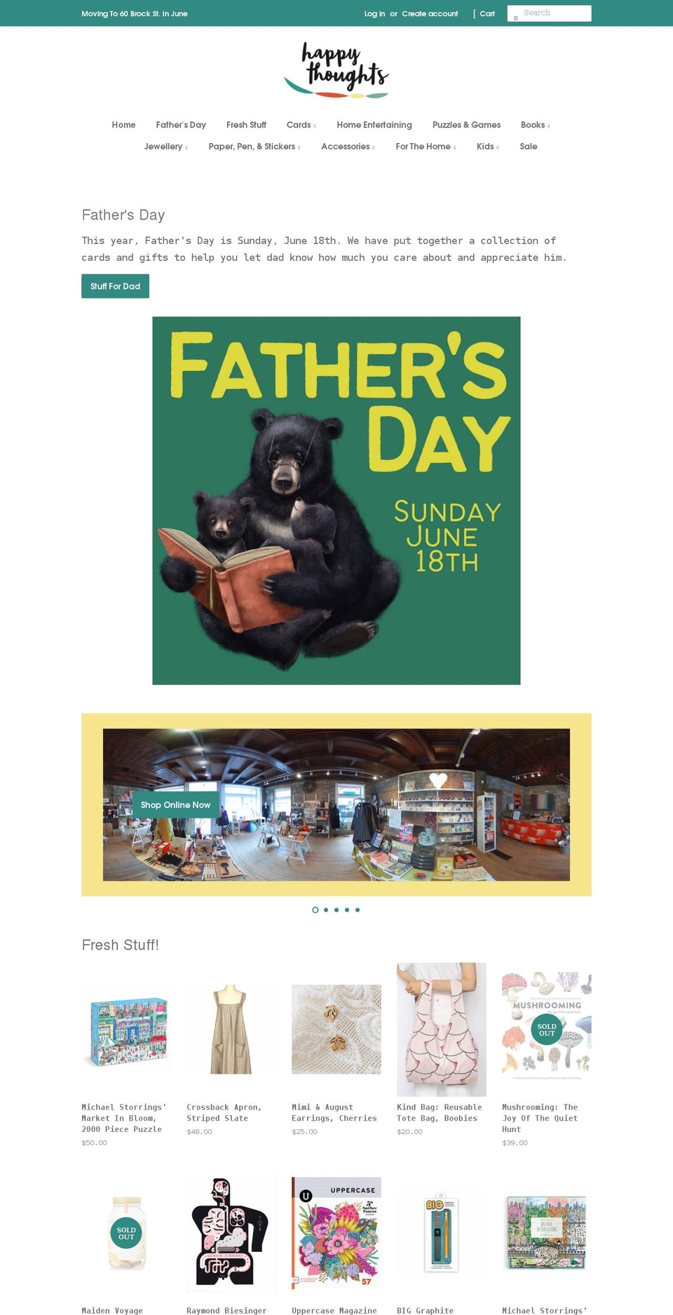 happythoughtsygk.com — Shopify storefront screenshot